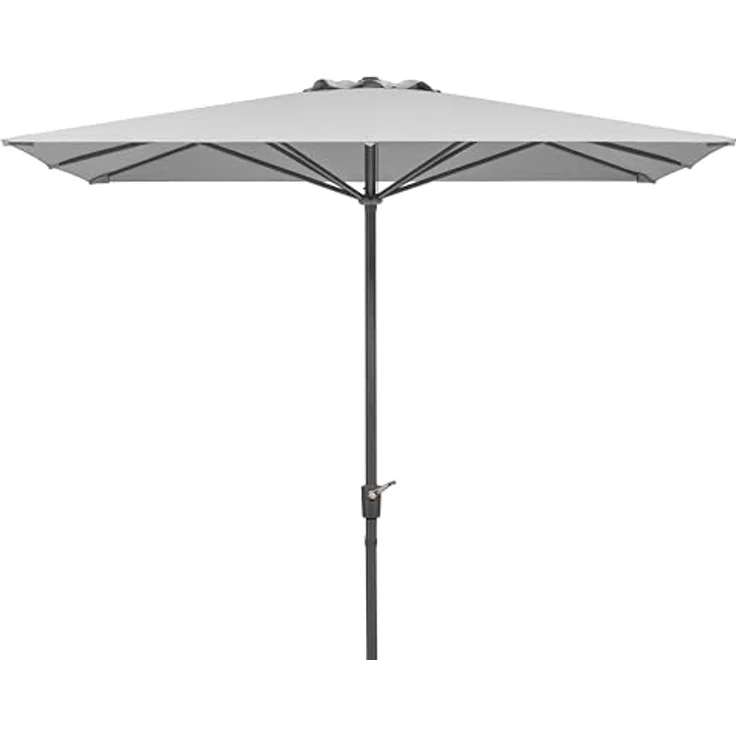Schneider Marktschirm 'Korsika' 270 x 270 cm, quadratischer Sonnenschirm mit Kurbelöffnung, anthrazitgrau, 100% Polyester Bespannung – Bild 1