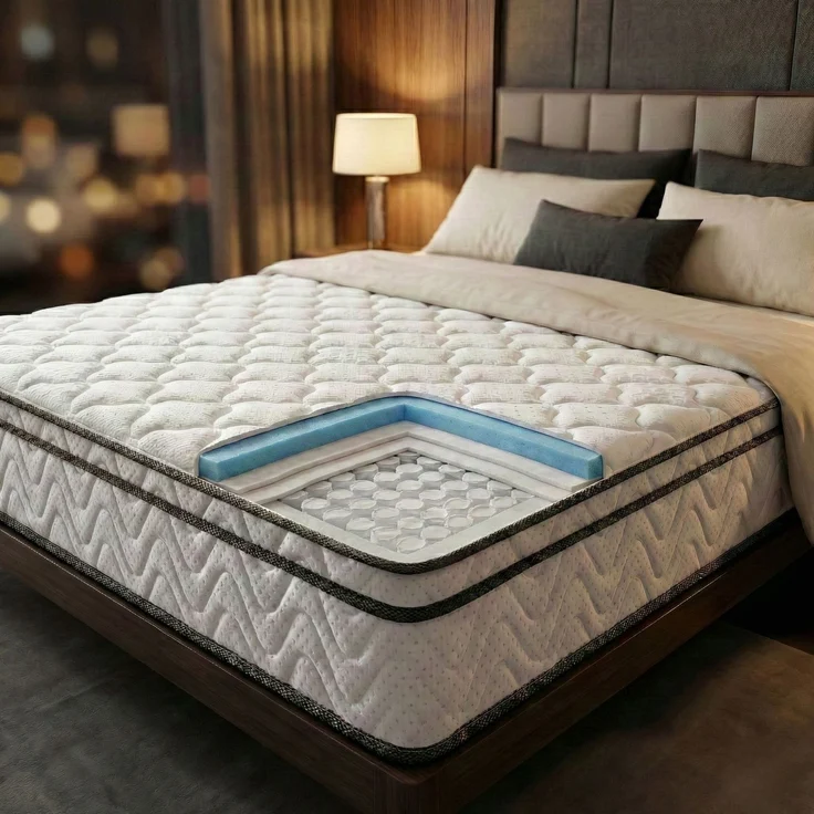 VIKTORIA Taschen Federkernmatratze 120x200 cm - Integrierter Topper; 25cm Höhe; H4, H3, H2 Misch-Härtegrad; 7 Zonen Matratze - Taschenfederkernmatratze mit hoher Punktelastizität – Bild 1