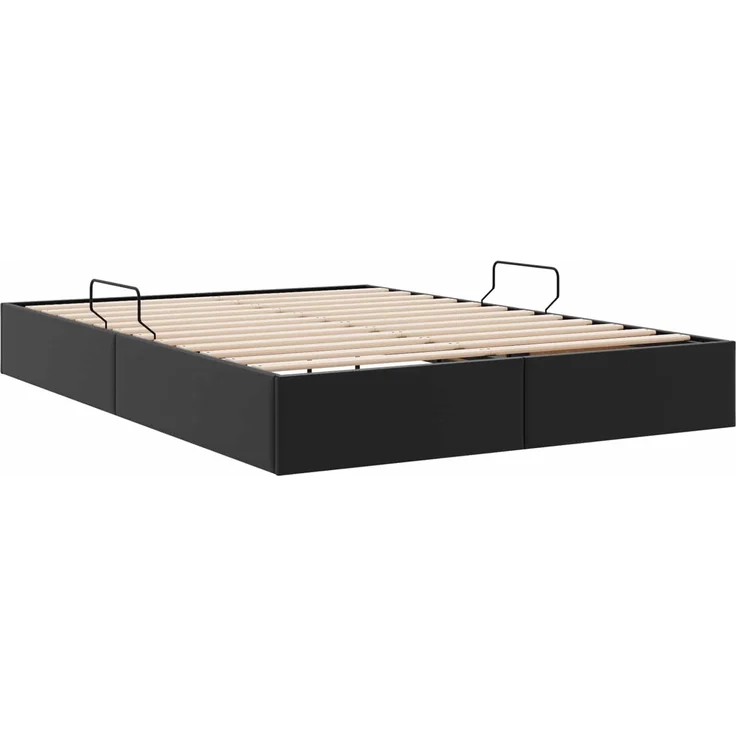 vidaXL Ottoman Bettgestell Schwarz 140 x 200 cm Kunstleder 3442774 – Bild 5