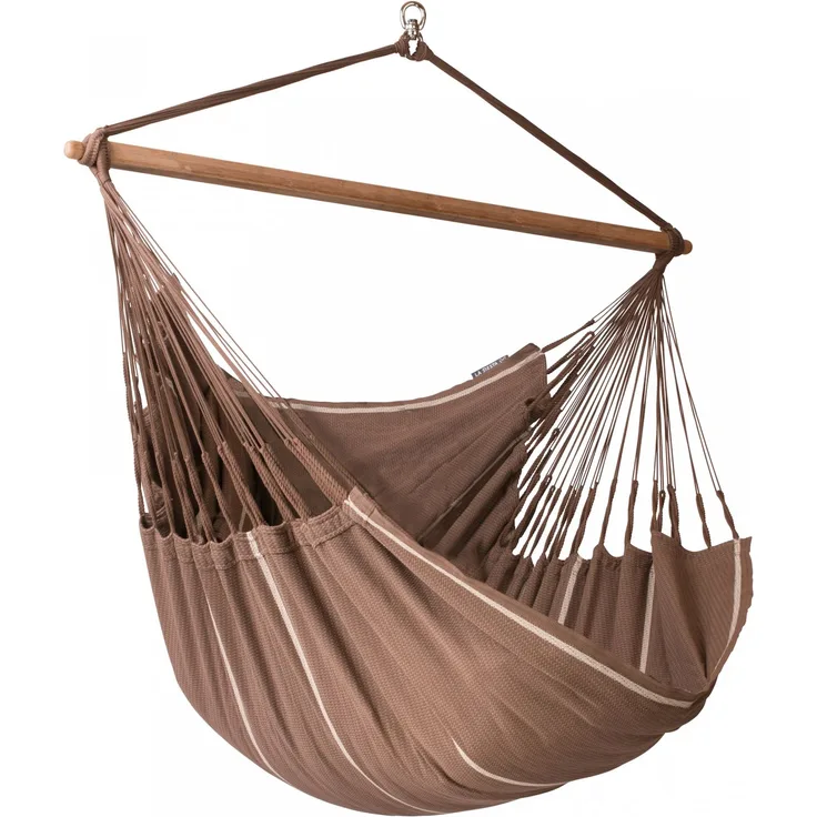 La Siesta Hängesessel Kingsizeb HABANA chocolate braun aus Bio-Baumwolle Hängestuhl Hängematte