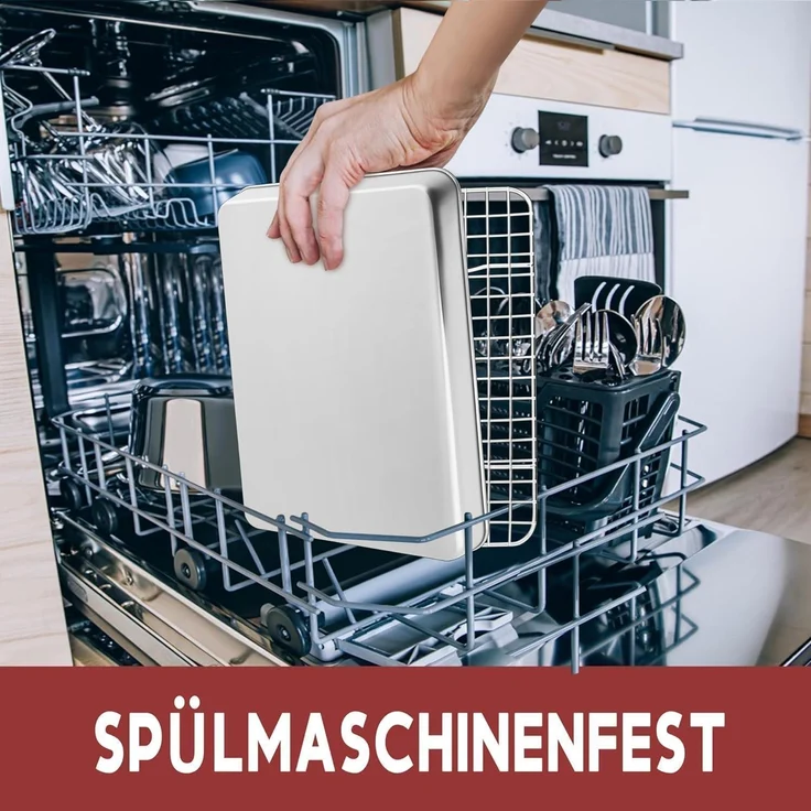 TEAMFAR Backblech Abkühlgitter Rechteckig Klein Edelstahl Ofenblech – Bild 7