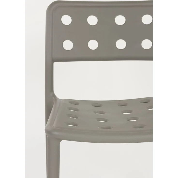 Gartenstuhl Serra im 4er-Set, Grau aus wetterfestem Kunststoff 45,5x53x80 cm – Bild 8