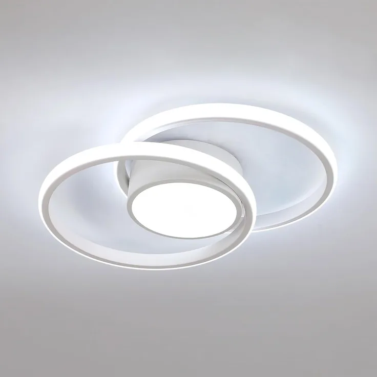 Comely LED Deckenlampe, 42W 4800LM LED Deckenleuchte Modern Runden Lampe für Schlafzimmer Badezimmer Küche Balkon, Dia 40cm, 6500K kaltes weißes Licht, Blanco
