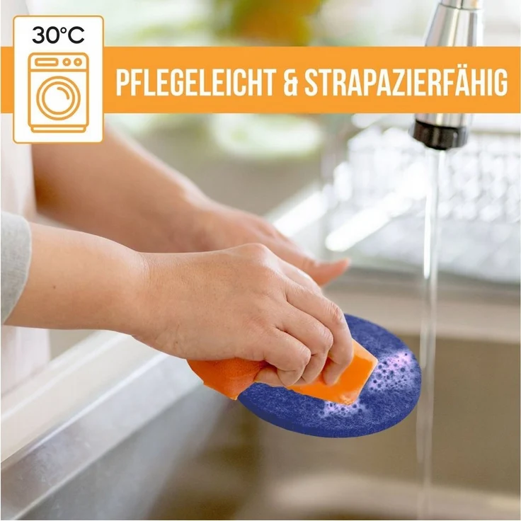 wortek Getränkeuntersetzer Filz-Untersetzer Rund für Gläser 10er Set + Box, Zubehör für Tisch & Gläser, Set, 10-tlg, waschbare Getränke Glasuntersetzer Gläser, Tischuntersetzer Filz 10 cm – Bild 2