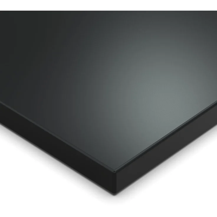 Dekor Spanplatte 19mm Tischplatte schwarz melaminharzbeschichtet mit ABS Kante Umleimer - Größe 40 x 90 cm - Höhe 1,9 cm - Farbe Vulkanschwarz – Bild 1