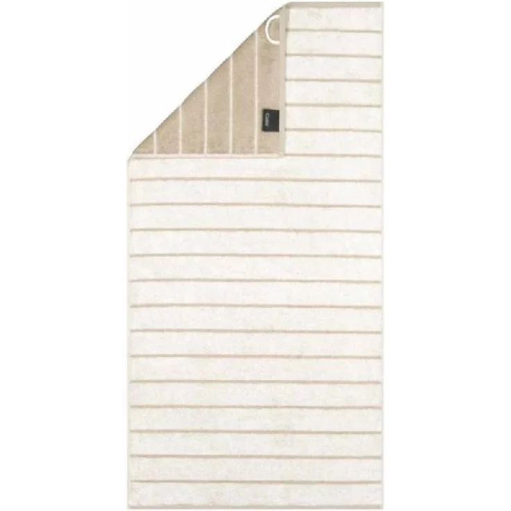 CAWÖ Duschtuch - C Balance, 80x150 cm, Walkfrottier, Baumwolle, Streifen Natur – Bild 4