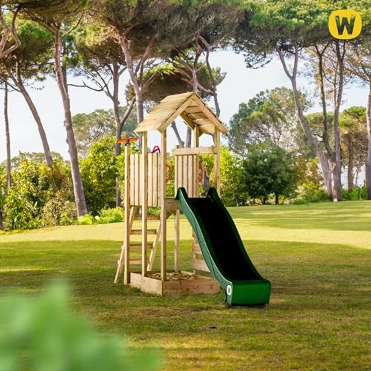 Wickey Spielturm JoyFlyer, Garten-Klettergerüst mit Wellenrutsche, Sandkasten und Kletterwand, 10 Jahre Garantie* – Bild 6