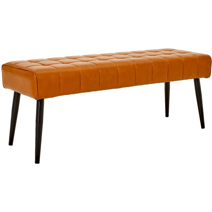 XORA 'FINN' Polsterbank mit Steppung im Sitz, Kunstleder cognac, 113 x 45 x 38 cm – Bild 1