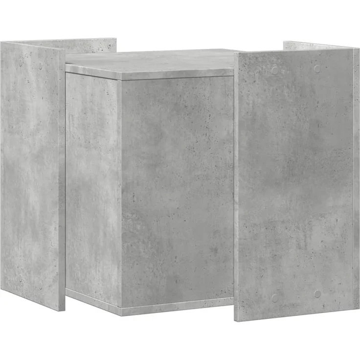 vidaXL Katzenklo Betongrau 53x53x51 cm Holzwerkstoff 857754 – Bild 5