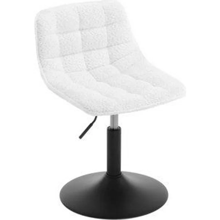 Woltu Drehhocker (1 St), weiß, Schminkhocker höhenverstellbarer Hocker, 360° drehbar – Bild 6