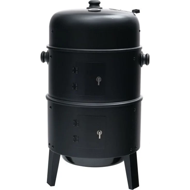 Relaxdays Smoker mit Deckel & Thermometer, 79 x 47,5 x 45 cm – Bild 9