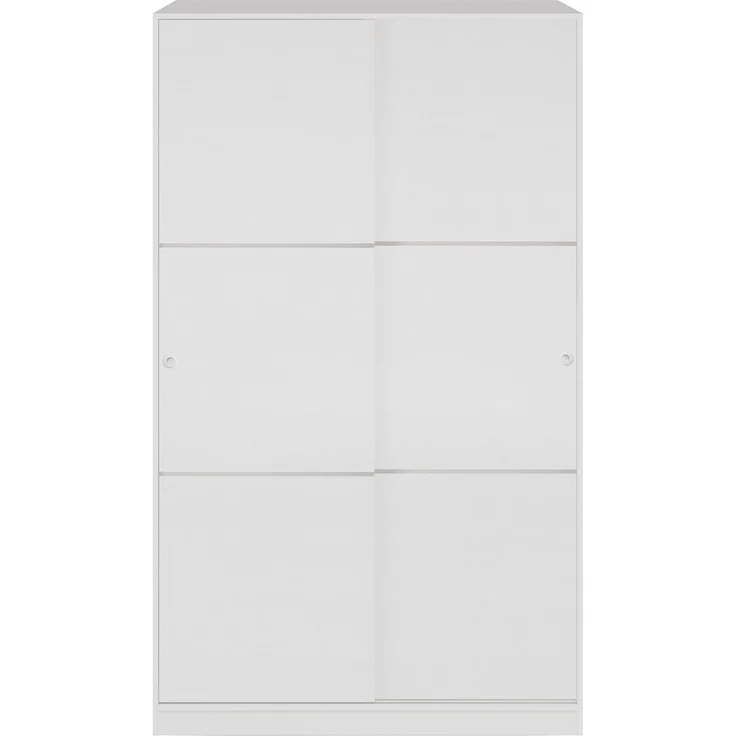 Habitdesign Kleiderschrank mit 2 Schiebetüren, Kleiderstange und Regalen, Schlafzimmerschrank, Modell Top 120, Hochglanz-Finish, Maße: 120 cm (L) x 200 cm (H) x 50 cm (T) – Bild 4