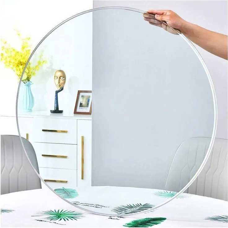 JUFU Tischplatte Runde Glas-Tischplatte aus gehärtetem ESG-Sicherheitsglas (1 St), Transparent & Stabil, Ø ca. 46–91,5 cm für Esstisch & Couchtisch