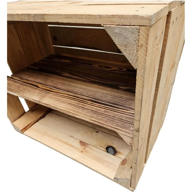 Holzkisten Vintage 3er Set 50 x 40 x 30cm mit Regal lang verbaut – Bild 6