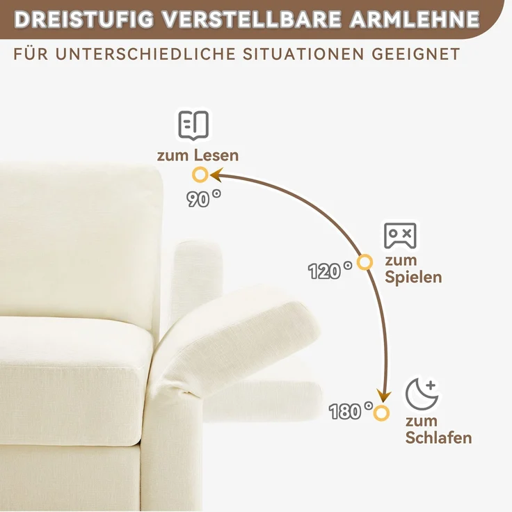 Ecksofa mit Hocker, Zierkissen und Rückenlehnen, L-Form, Armlehnen verstellbar, inkl. Federkern, Polstersofa, Loungesofa, Chenille – Bild 5