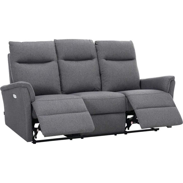 Home affaire 3-Sitzer FINNARA, 3-Sitzer,elelektrische Relaxfunktion in 2 Sitzen, USB A/C, Liegefunktion 105°-135°, Federkern