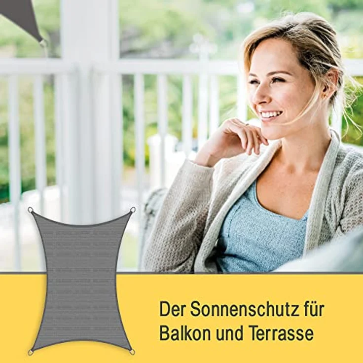 Sol Royal Sonnensegel SolVision HS9, HDPE rechteckig 200x200cm – Bild 10