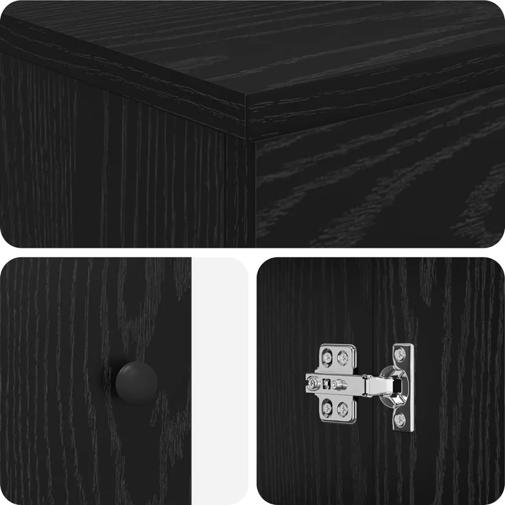 vidaXL Waschbeckenschrank Schwarze Eiche 54 x 41 x 100 cm 3404215 – Bild 10