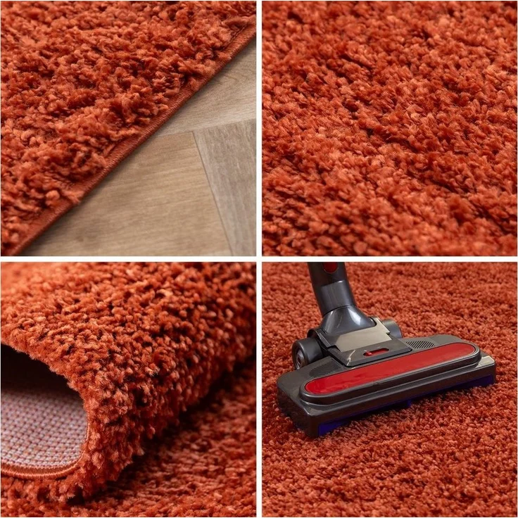SIMPEX24 Teppich Unicolor - Einfarbig, Läufer, Höhe: 30 mm, Einfarbig Shaggy Teppich Wohnzimmer Langflor Versch. Farben und Größen – Bild 2