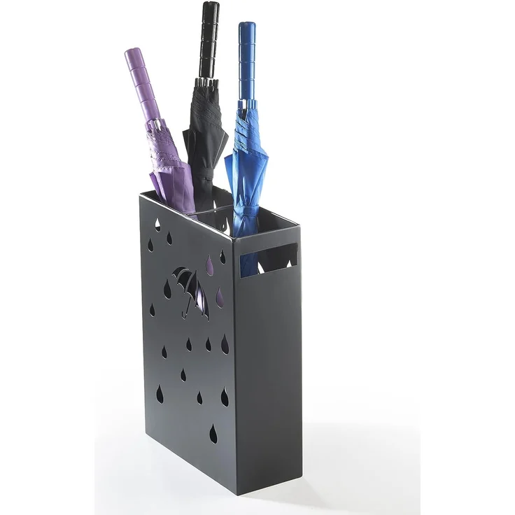 Kobolo Schirmständer Regenschirmständer UMBRELLA aus Metall schwarz – Bild 3