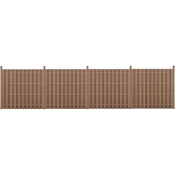 WPC Gartenzaun Langero 185x747 cm Braun neu. holz