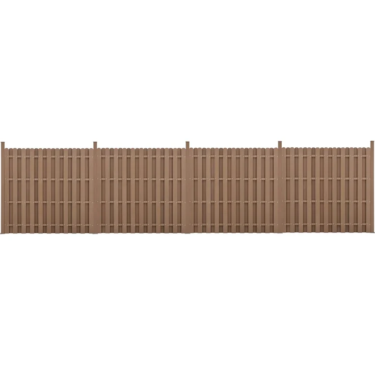WPC Gartenzaun Langero 185x747 cm Braun neu. holz – Bild 1