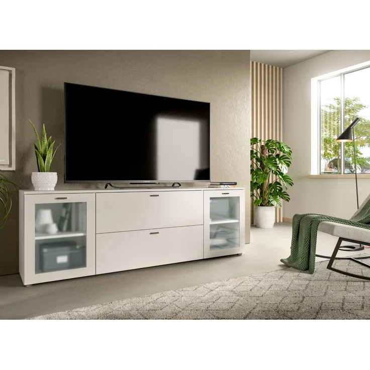 TV-Lowboard Dante in weiß 180 cm – Bild 2