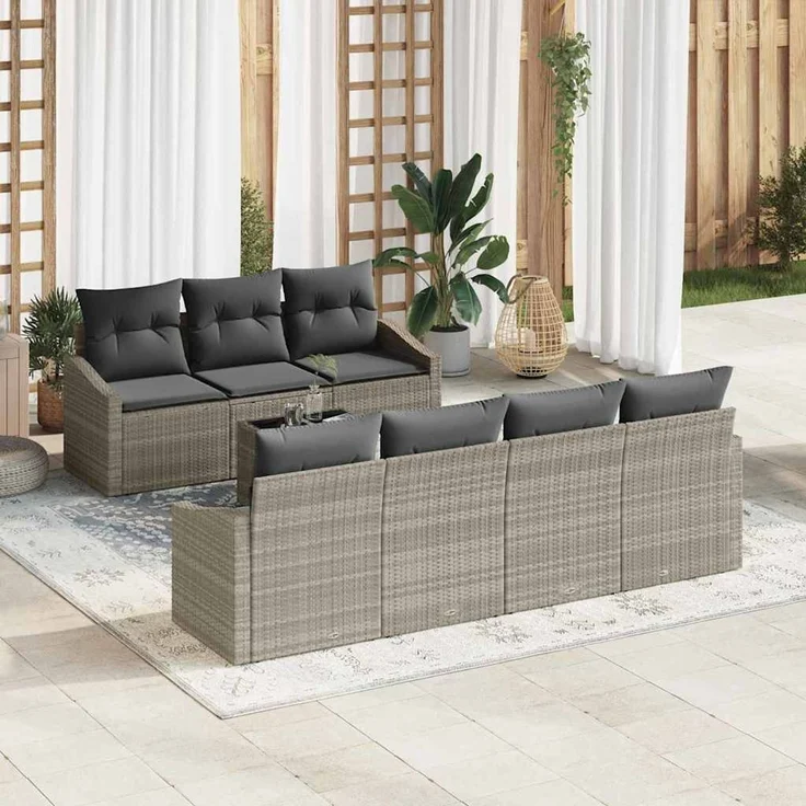 vidaXL Sofa Set 8 stk. Hellgrau 55 x 55 x 37 cm 3346632 – Bild 1