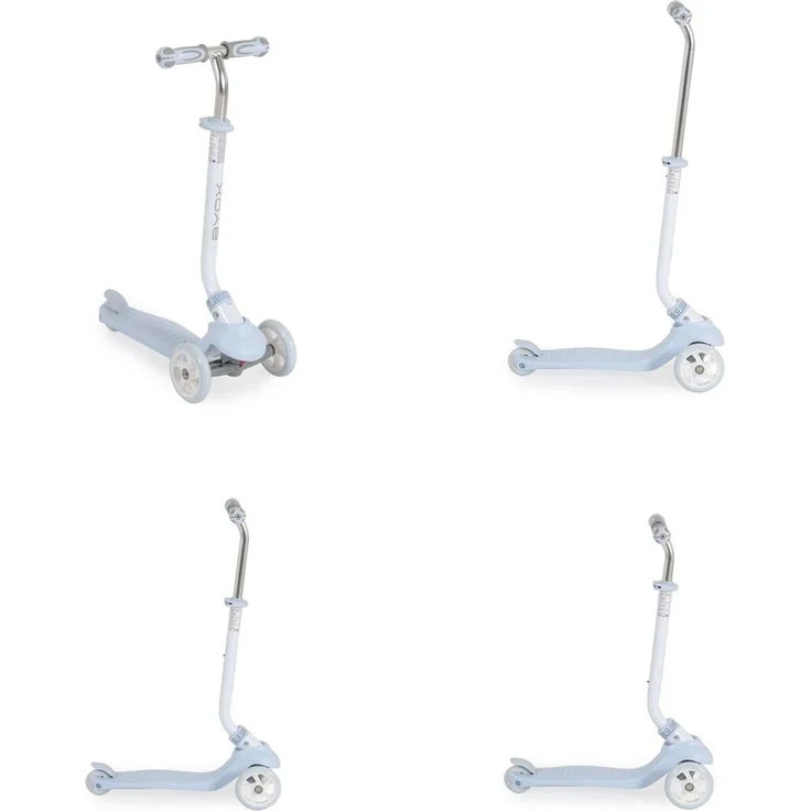 Byox Kinderroller Tristar 3 in 1 Roller Rutscher Schiebestange PU Räder ABEC-5 hellblau – Bild 3