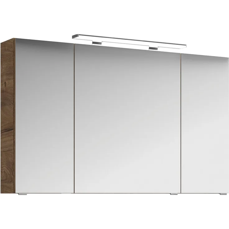 PELIPAL Badmöbel-Set Serie 4010 Spiegelschrank 5308 - Eiche Ribbeck quer NB 120 cm