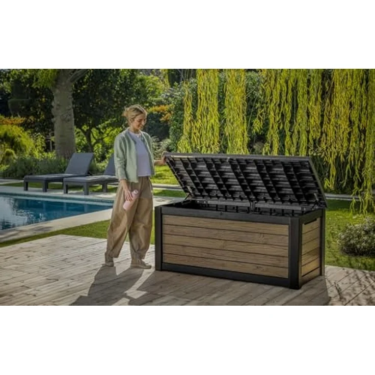 Keter Gartenbox "NORTHWOOD" 623L 157x72x69cm Deckel bis 270kg belastbar, abschließbar – Bild 4