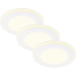 Briloner LED-Einbauleuchten 3er Set Mini 4,9W ,425lm weiß Nachtlichtring