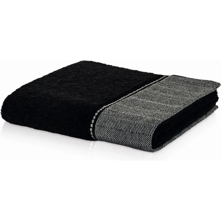 Möve Handtuch Brooklyn Uni, Walkfrottier (1-St), mit Fischgratbordüre, Made in Germany – Bild 1