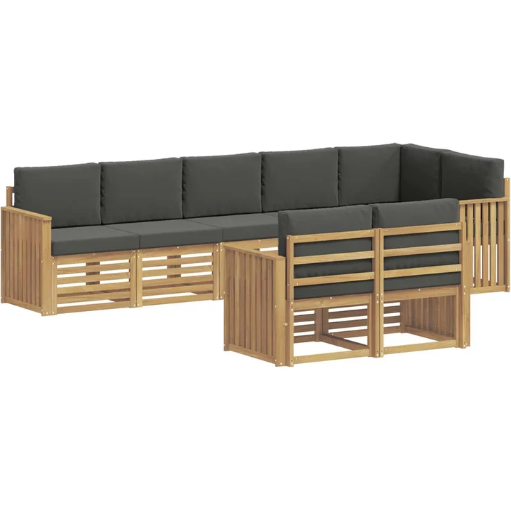 vidaXL Outdoor-Sofagarnitur 8 stk. 8-Sitzer Weiß und Anthrazit 3392032 – Bild 2