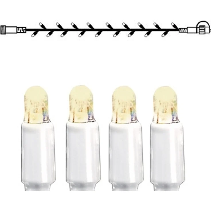 System LED "LED-Lichterkette 5m" 50 LEDs warmweiß, IP44, Kabel weiß