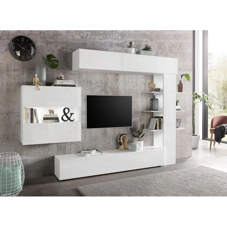 INOSIGN Wohnwand Sorano, (Set, 4-St), mit Hängeschrank – Bild 1