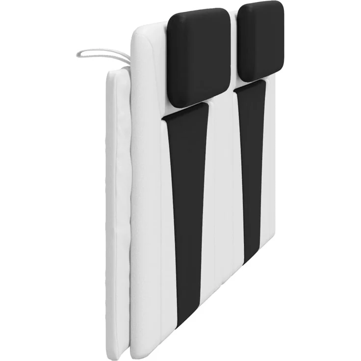 vidaXL Kopfteil-Kissen Weiß und Schwarz 180 cm Kunstleder 374810 – Bild 6