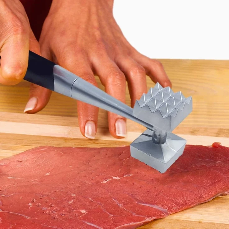 JOEJI’S KITCHEN Fleischklopfer Edelstahl Spülmaschinenfest, starker haltbarer Fleisch – Bild 6