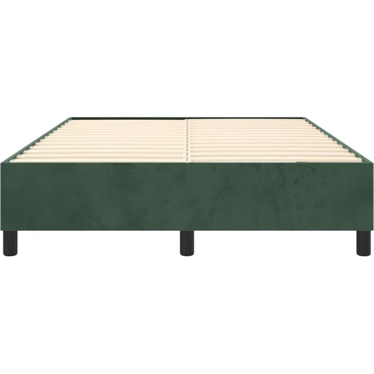 vidaXL Boxspringbett, Samt dunkelgrün, 140x190 cm – Bild 6