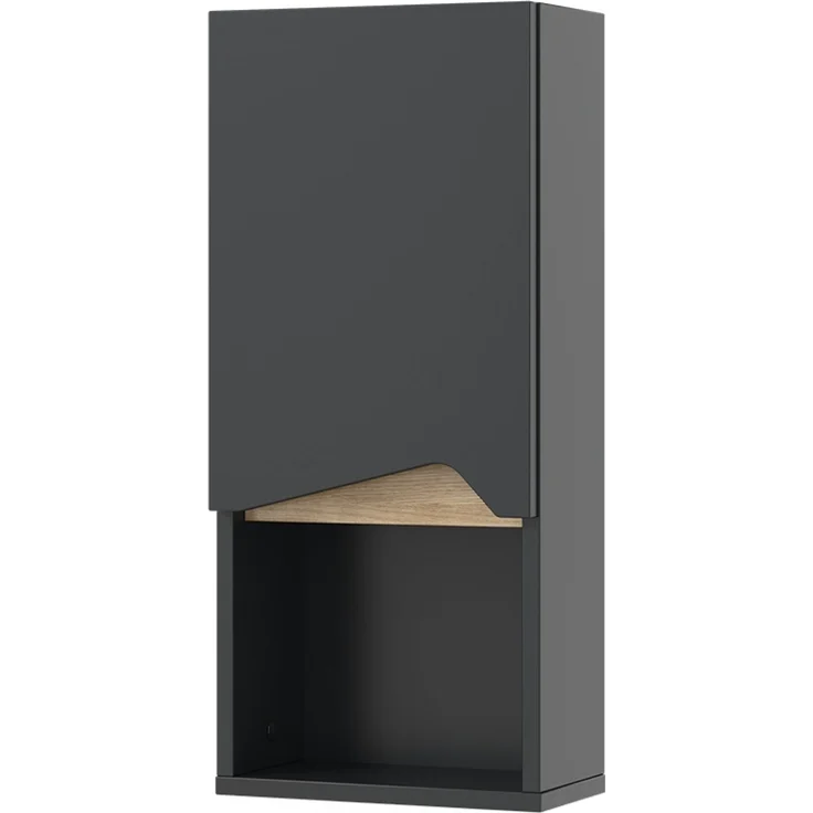 Badschrank Marelle Anthrazit/Artisan 30 x 67 cm mit Tür und offenem Fach Vicco – Bild 1
