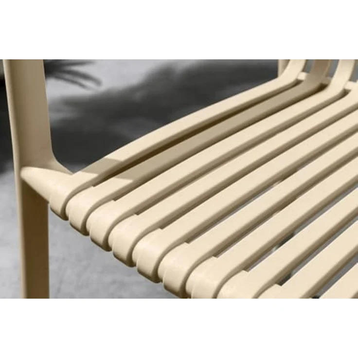 riess-ambiente Gartenstuhl STUDIO ITALIA greige · wetterfester Stapelstuhl für In-/Outdoor (Einzelartikel, 1 St), pflegeleichter Balkonstuhl · leichtes Design · stabil · für Terrasse – Bild 7