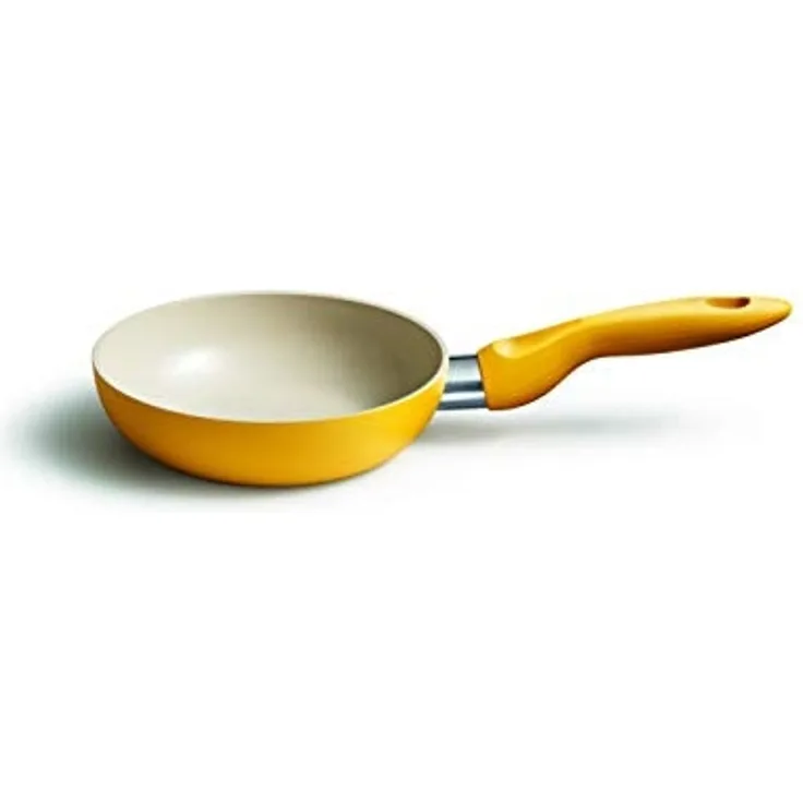 kelomat CERAMIC COLOR Antihaft-Bratpfanne: bunt & praktisch! Ceramic Color, Gelb, 16,0 cm