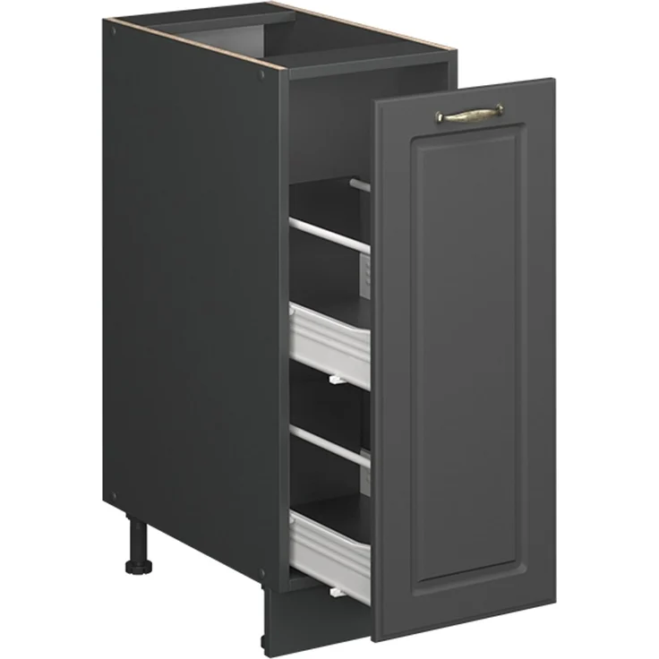 Apothekerschrank Fame-Line Anthrazit-Gold Landhaus 30 cm , AP Marmor Vicco – Bild 5