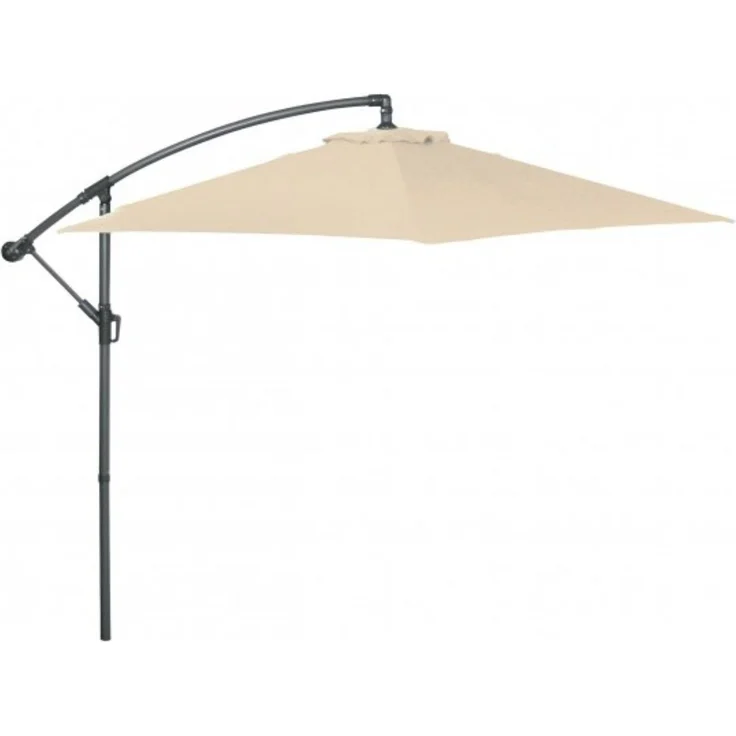 Greemotion Ampelschirm Ø 300 cm - mit Kurbel, Neigefunktion & UV-Schutz 50+ in Beige – Bild 1