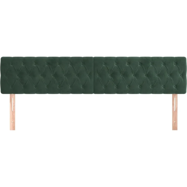 vidaXL Kopfteile 2 Stk. Dunkelgrün 90x7x78/88 cm Samt 346379 – Bild 3