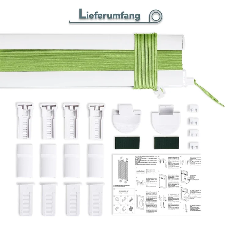 Plisseerollo ohne Bohren Klemmfix 70x130 cm(BxH) Grün Jalousie Sonnenschutz Easyfix Faltrollo Lichtdurchlässig Rollo für Fenster & Tür – Bild 7