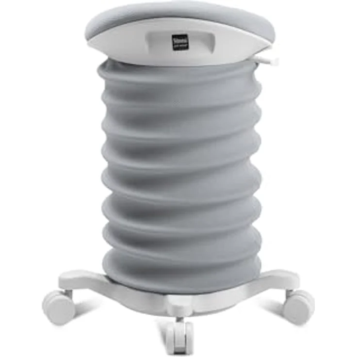 TOPSTAR Sitness 4D mit Rollen - AGR-Zertifiziert Dynamischer Sitzhocker Papyrus - grau Stoff HI8, ergonomischer Bürohocker - höhenverstellbar - stärkt den Rücken - entlastet die Bandscheiben – Bild 5