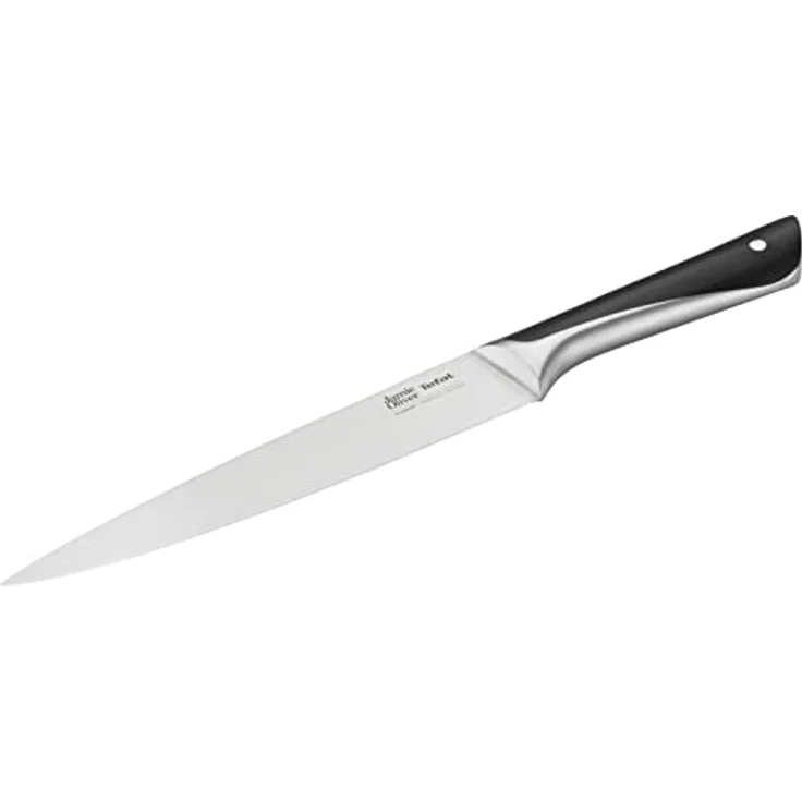 Jamie Oliver by Tefal K26702 Fleisch-/Schinkenmesser 20 cm | hohe Schneideleistung | unverwechselbares Design | widerstandsfähige und langlebige Klingen | Edelstahl/Schwarz – Bild 3