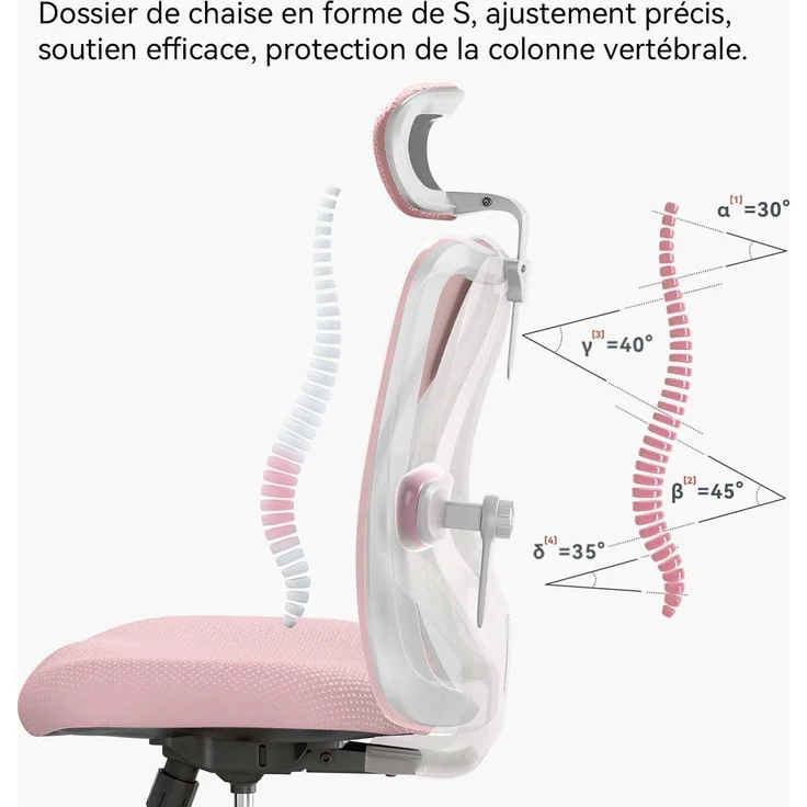 Ergonomischer Bürostuhl SIHOO M18 mit Kopfstütze und – Bild 7