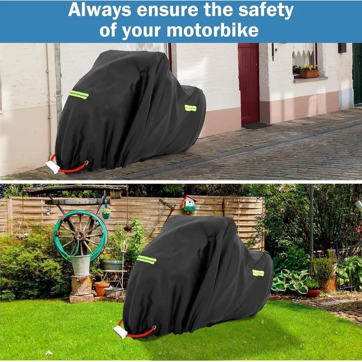XXXL Motorradabdeckplane Wasserdicht Outdoor Schutzhülle 245x105x125cm – Bild 6
